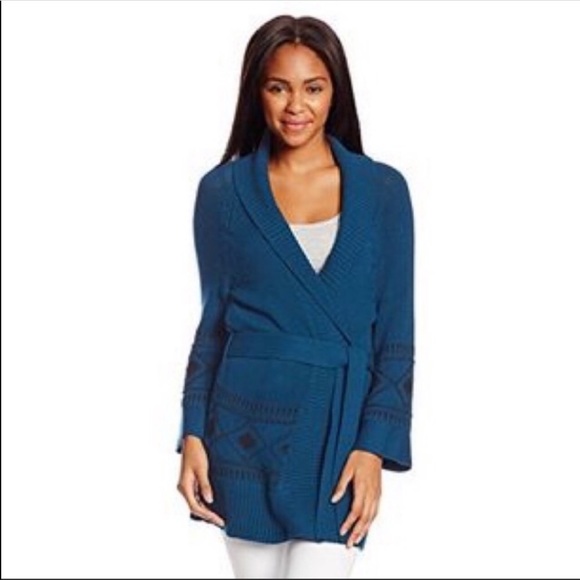 [Roxy] Oversized Cardigan Sweater w/ Tie - Picture 1 of 6